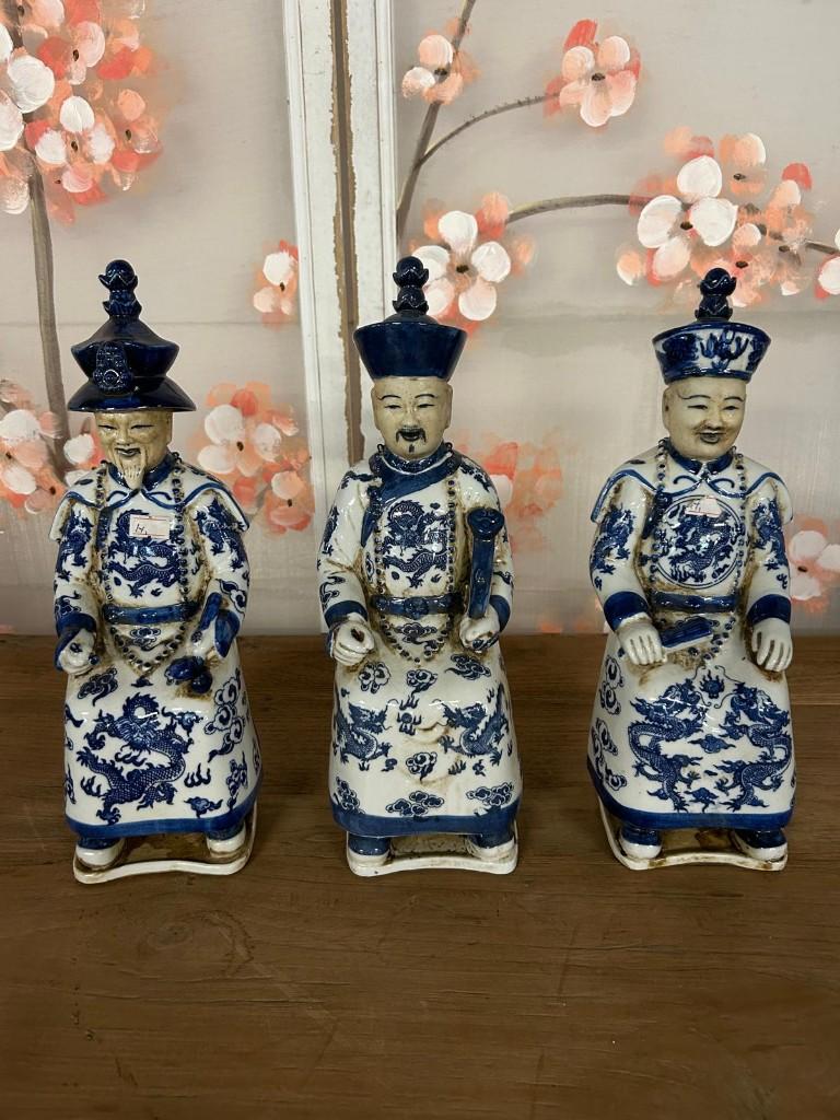 Chinese porseleinen mandarijnfiguren — set van 3, Ophalen