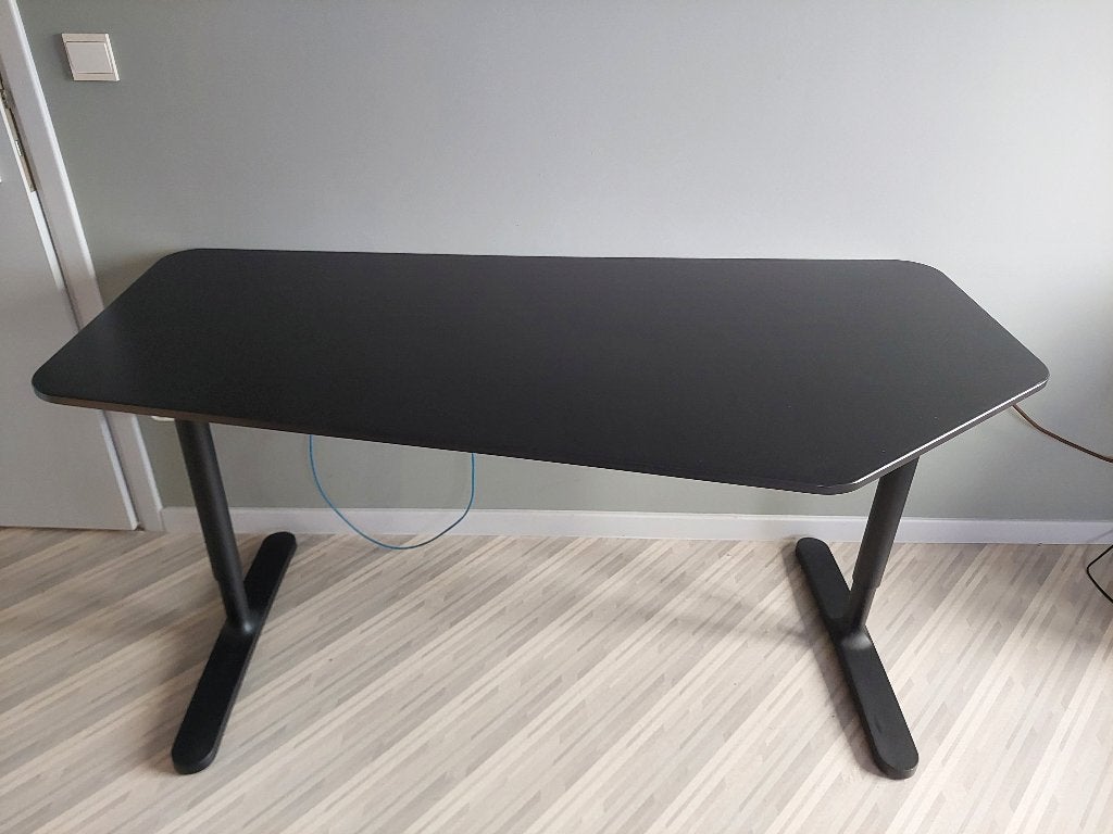 Bureau 160 x 80 cm, hoogte instelbaar 65-85cm, Maison & Meubles, 160 cm, Comme neuf, Panneau de particules ou MDF, Réglable en hauteur