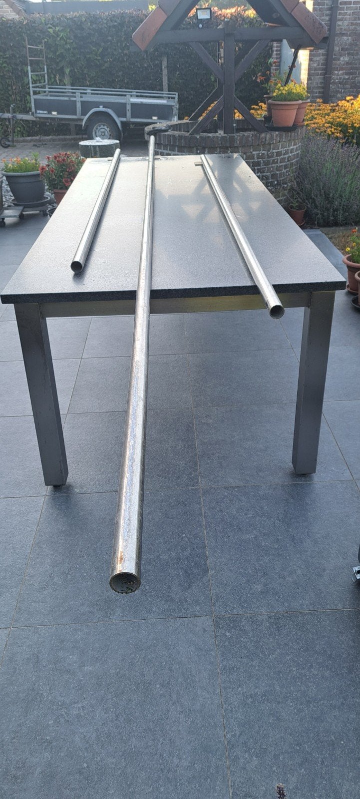 inox buis, Ophalen