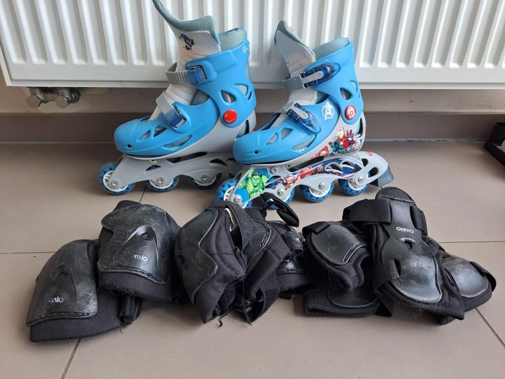 Rolschaatsen en bescherming maat 34- 37, Sport en Fitness, Ophalen, Gebruikt