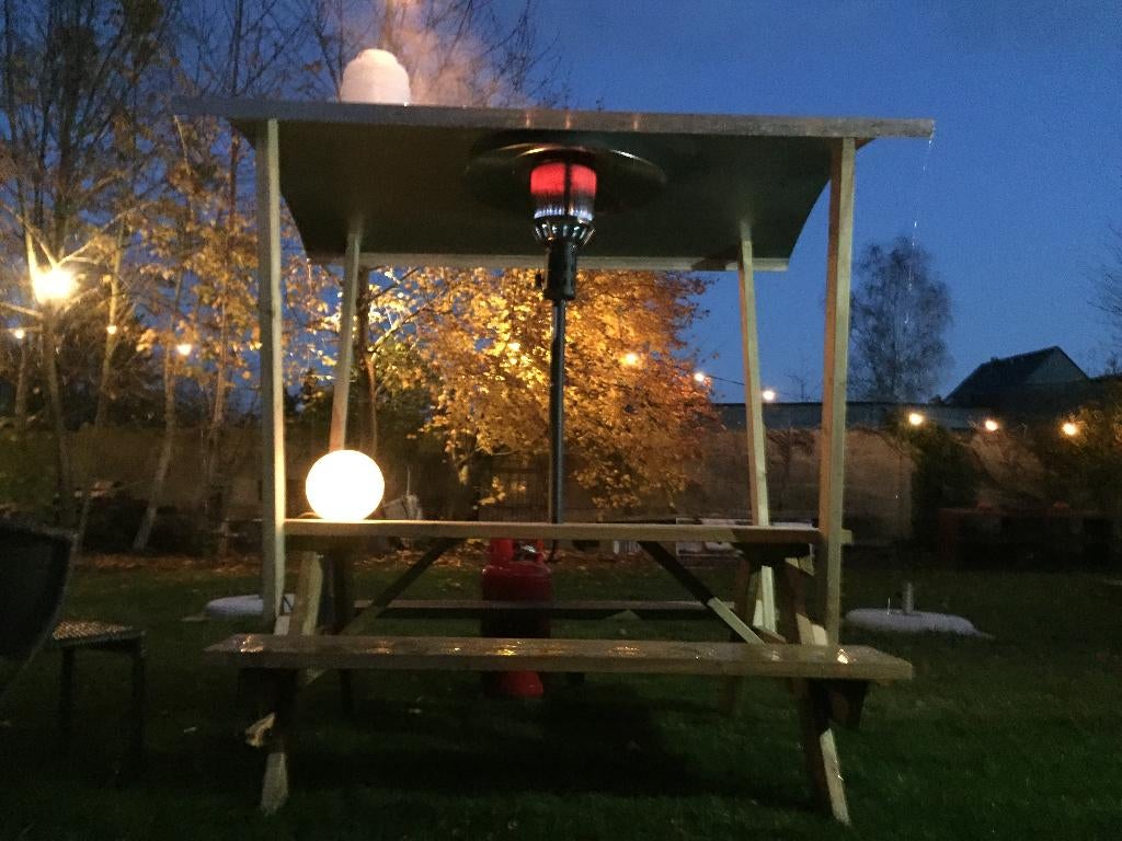 Picknickbank, Ophalen, Zo goed als nieuw, Rechthoekig, Hout