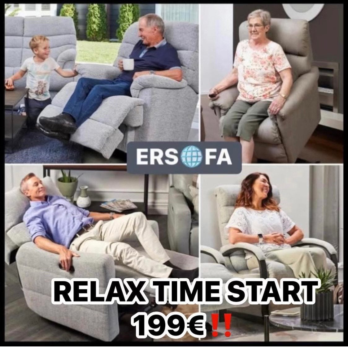 #SOLDEN RELAX ZETEL SPECİAAL VOOR RUGLİJDERS🇨🇭, Huis en Inrichting, Ophalen of Verzenden, Nieuw, Overige materialen