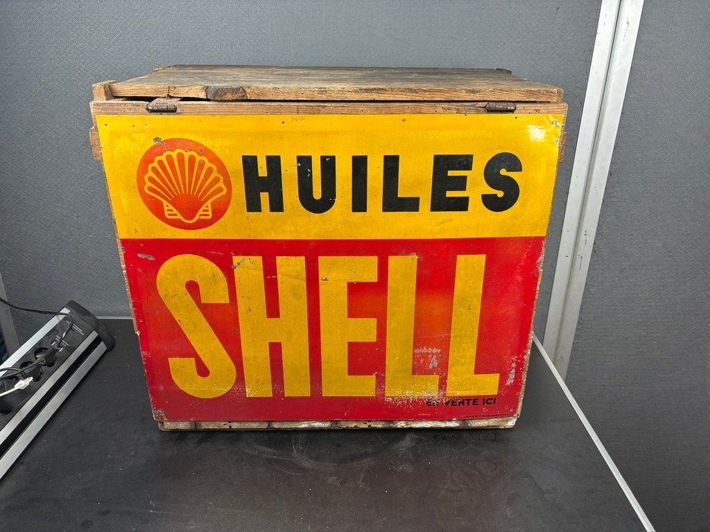 Shell olie kist krat 60 x 33 x54 cm, Verzamelen, Merken en Reclamevoorwerpen, Ophalen of Verzenden, Gebruikt, Verpakking