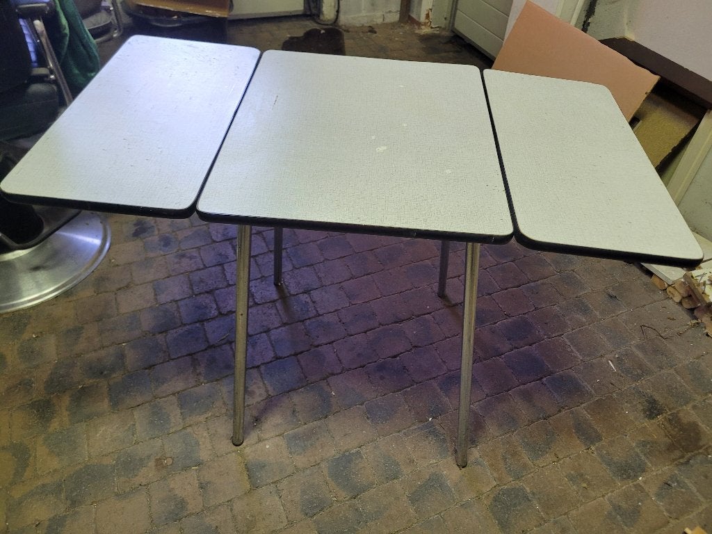 Vintage formica tafel, Huis en Inrichting, Ophalen, Gebruikt, Rechthoekig, Vintage