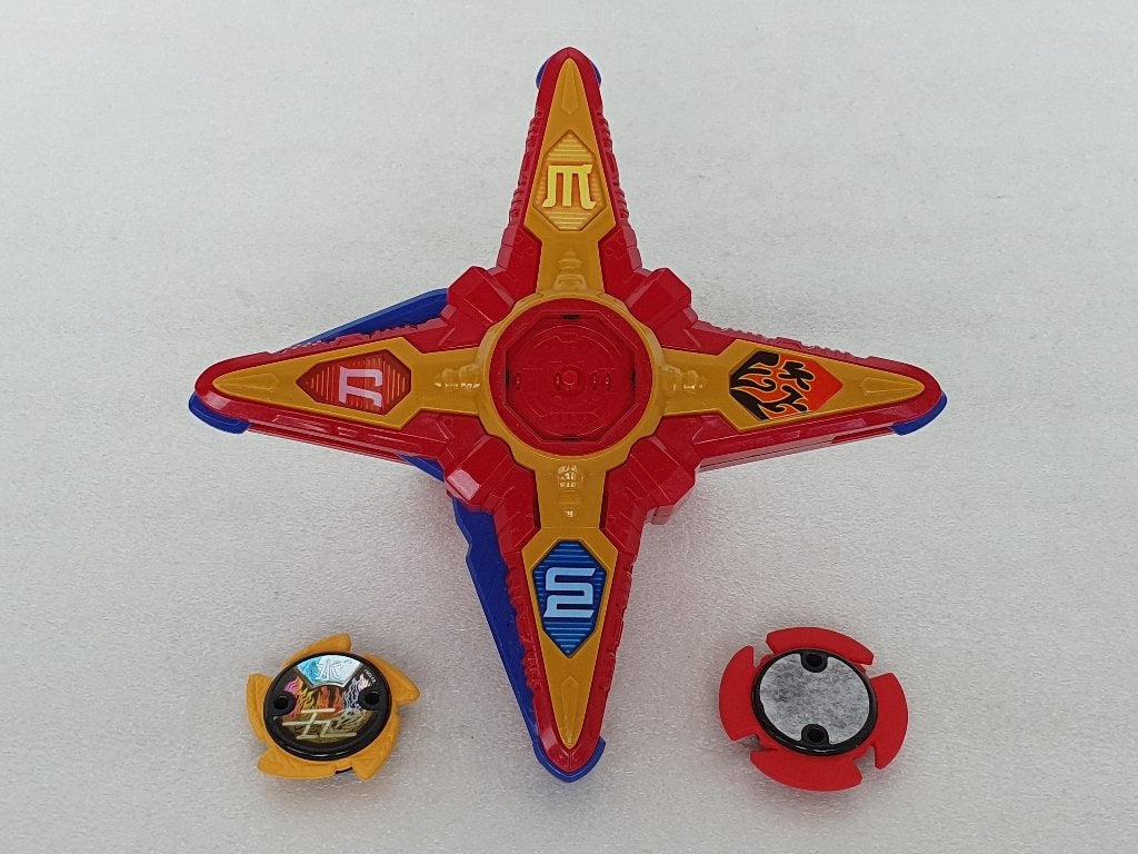 MMPR: Ninja Steel DX Ninja Battle Morpher + 2 Stars (Bandai), Ophalen of Verzenden, Gebruikt