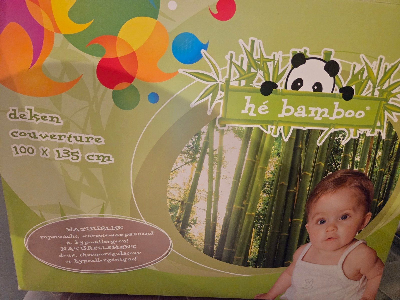 hé Bamboo lakentje met 2 hoezen, Kinderen en Baby's, Overige merken, Zo goed als nieuw, 130 cm, Wit