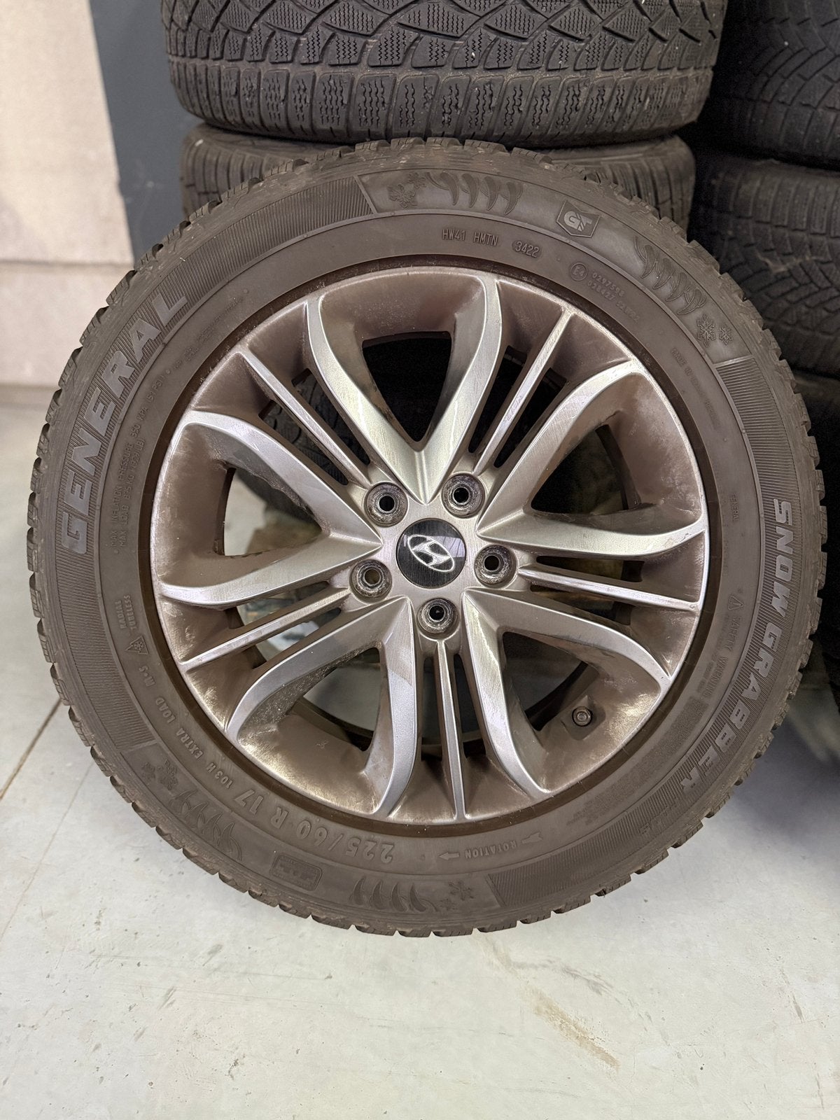 Originele Hyundai Tucson 17” winterset 225/60 R17 – 5x114,3, Ophalen, Gebruikt, Banden en Velgen, 17 inch