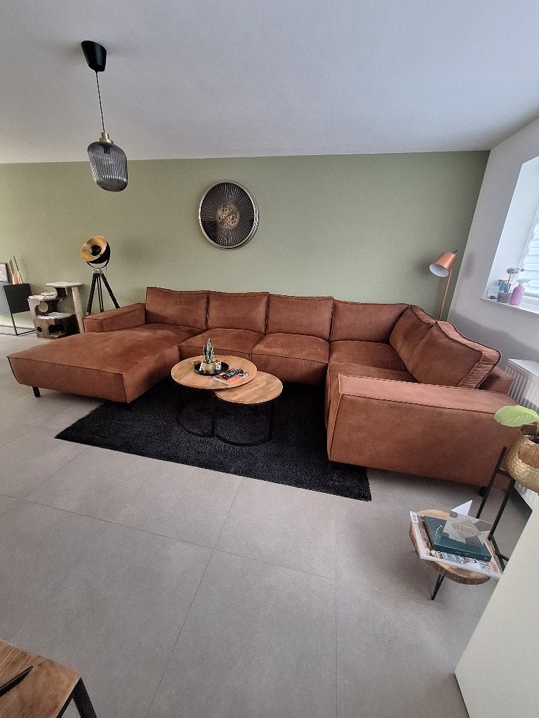 Zetel cognac, Maison & Meubles, Canapés | Salons, 150 cm ou plus, Quatre personnes ou plus, Comme neuf, Enlèvement