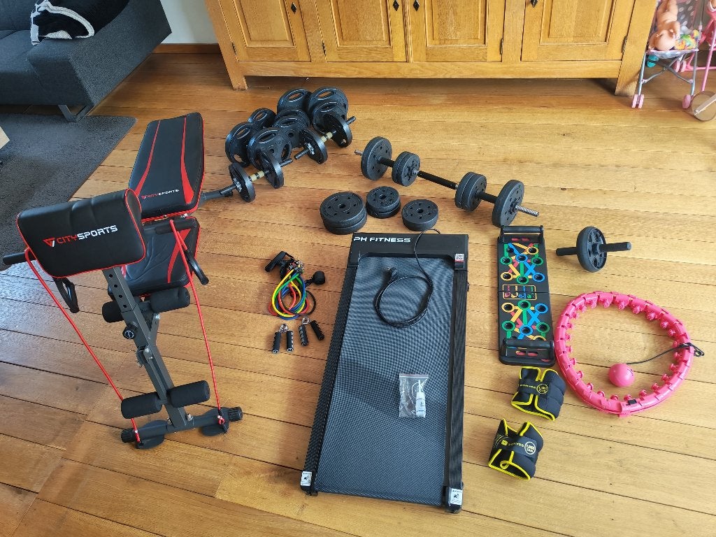 Verschillende fitnessapparaten en benodigdheden, Ophalen, Zo goed als nieuw, Benen, Loopband