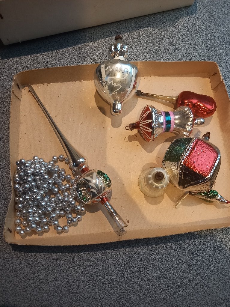 vintage kerstboomversieringen, Diversen, Kerst, Ophalen of Verzenden, Gebruikt