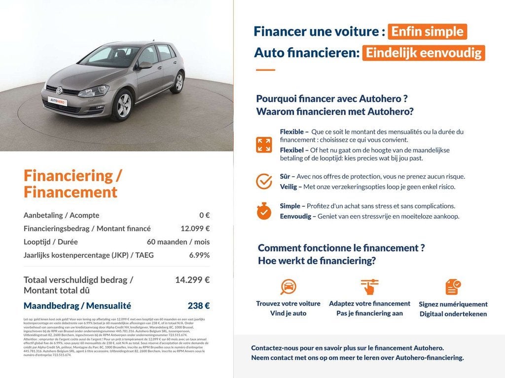 Volkswagen Golf 1.4 TSI Highline BlueMotion Tech, Argent ou Gris, Achat, 1225 kg, Boîte manuelle