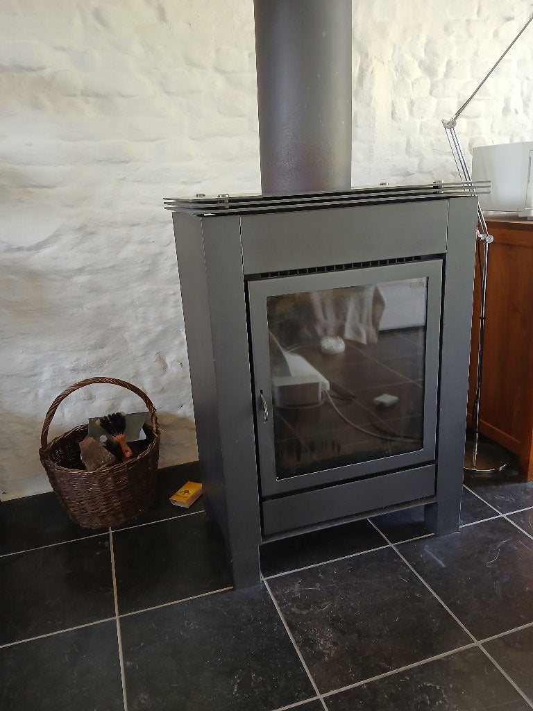 Houtkachel Flam 10Kw, Huis en Inrichting, Ophalen, Gebruikt, Houtkachel, Vrijstaand