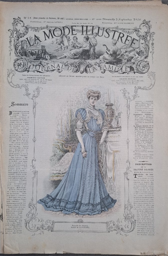 Exemplaire numéro 35 de La Mode Illustrée de 1906, Livres, Journaux & Revues, Enlèvement ou Envoi, Utilisé