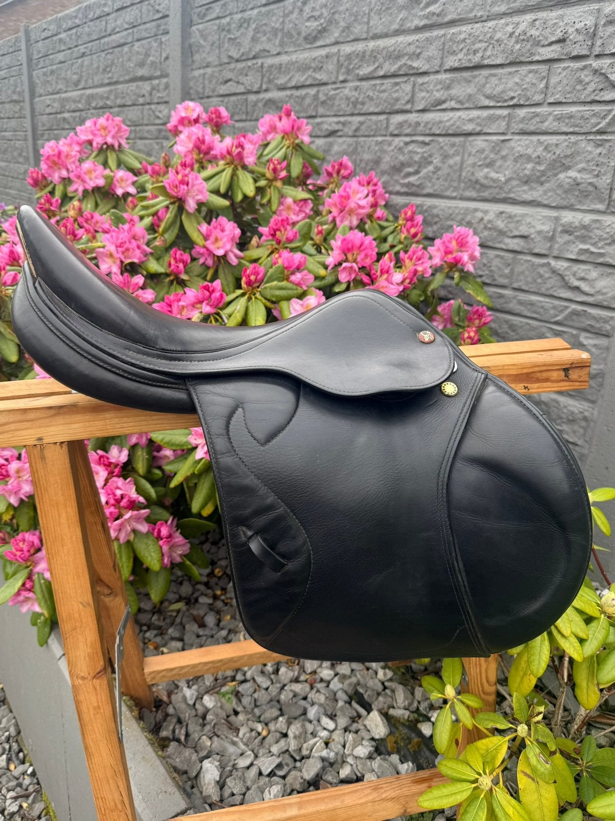 Prestige Michel robert springzadel, Dieren en Toebehoren, Paarden en Pony's | Zadels, Gebruikt, M (17 inch), Prestige, Ophalen of Verzenden