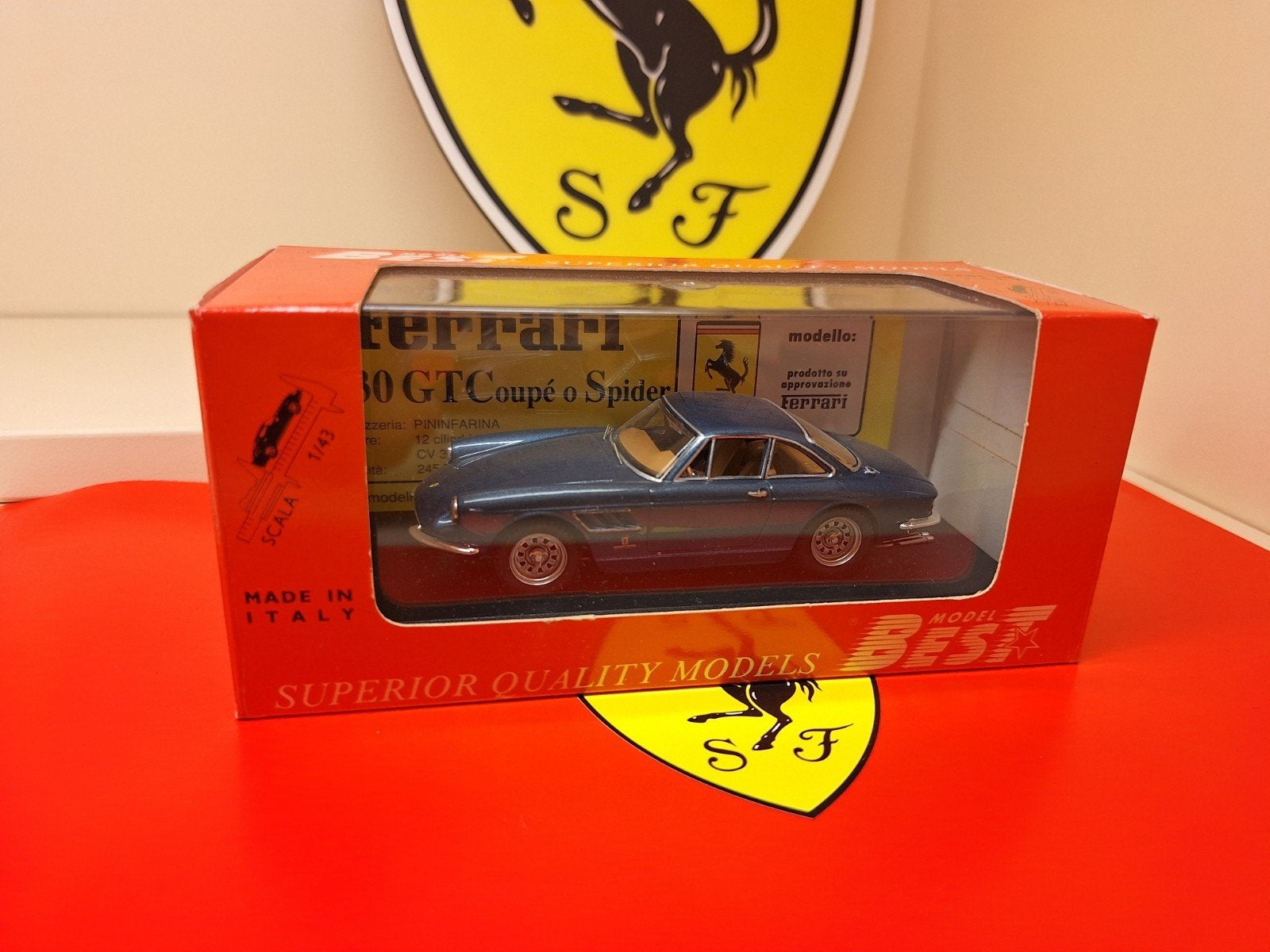 Ferrari 330 GTC Best Model 1/43, Ophalen of Verzenden, Zo goed als nieuw, Auto, Overige merken