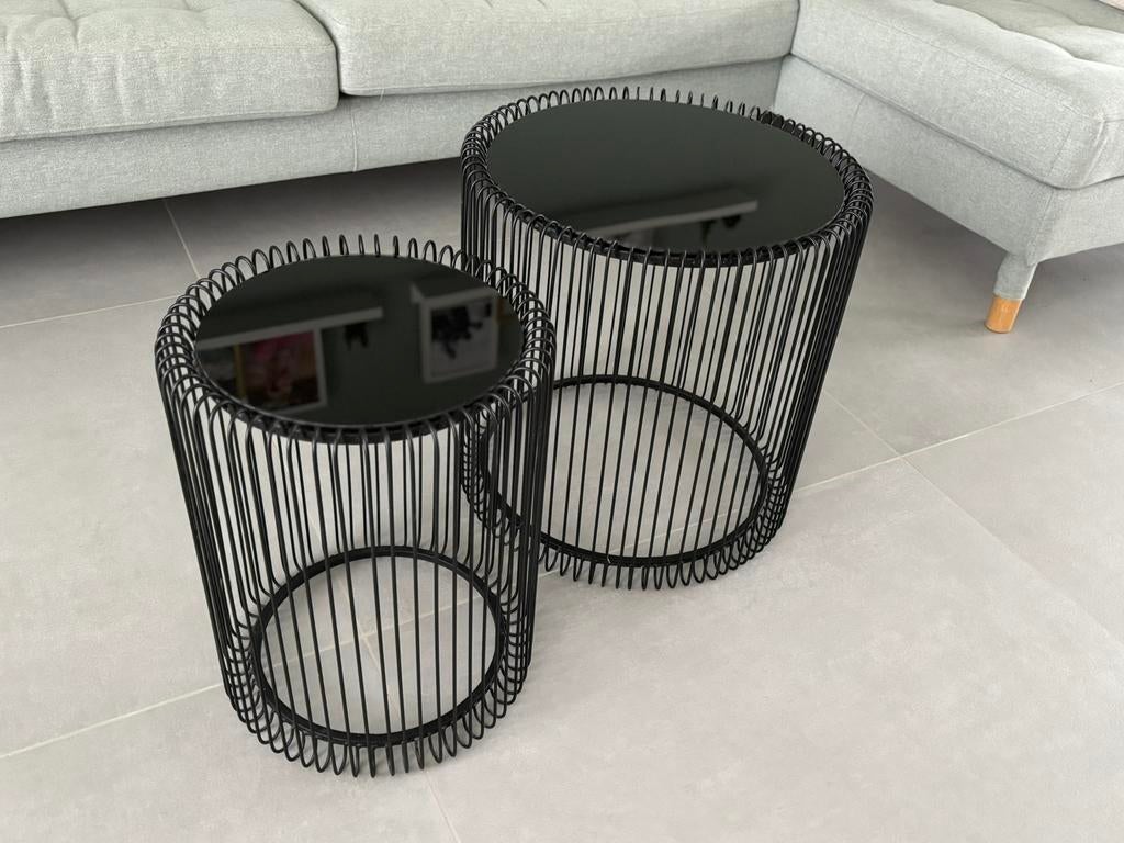 Kare Design bijzettafels, Moins de 50 cm, Verre, Rond, Enlèvement