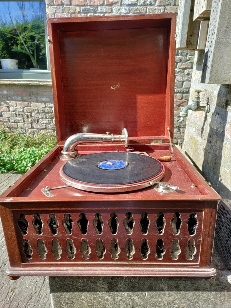 oude Pathé koffergrammofoon voor verzamelaars, Audio, Tv en Foto, Platenspelers, Ophalen, Niet werkend, Platenspeler, Overige merken