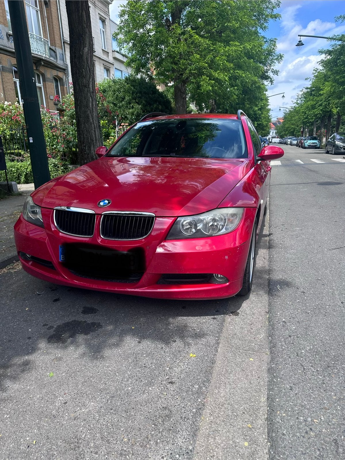 Bmw 318i automatic transmission, Auto's, BMW, Particulier, 3 Reeks, Benzine, Euro 4, Break, 5 deurs, Automaat, Rood, Zwart, Alcantara