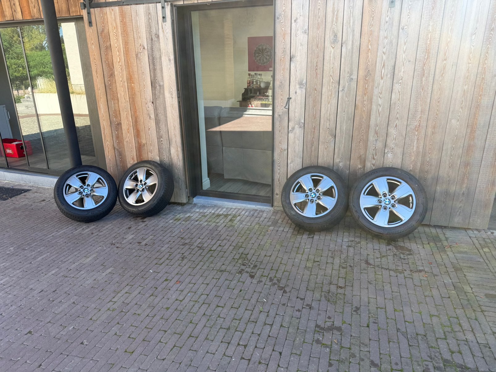 Jantes BMW 16 pouces d'origine + pneus Bridgestone205/55 R16, Autos : Pièces & Accessoires, 16 pouces, Véhicule de tourisme, Pneus été