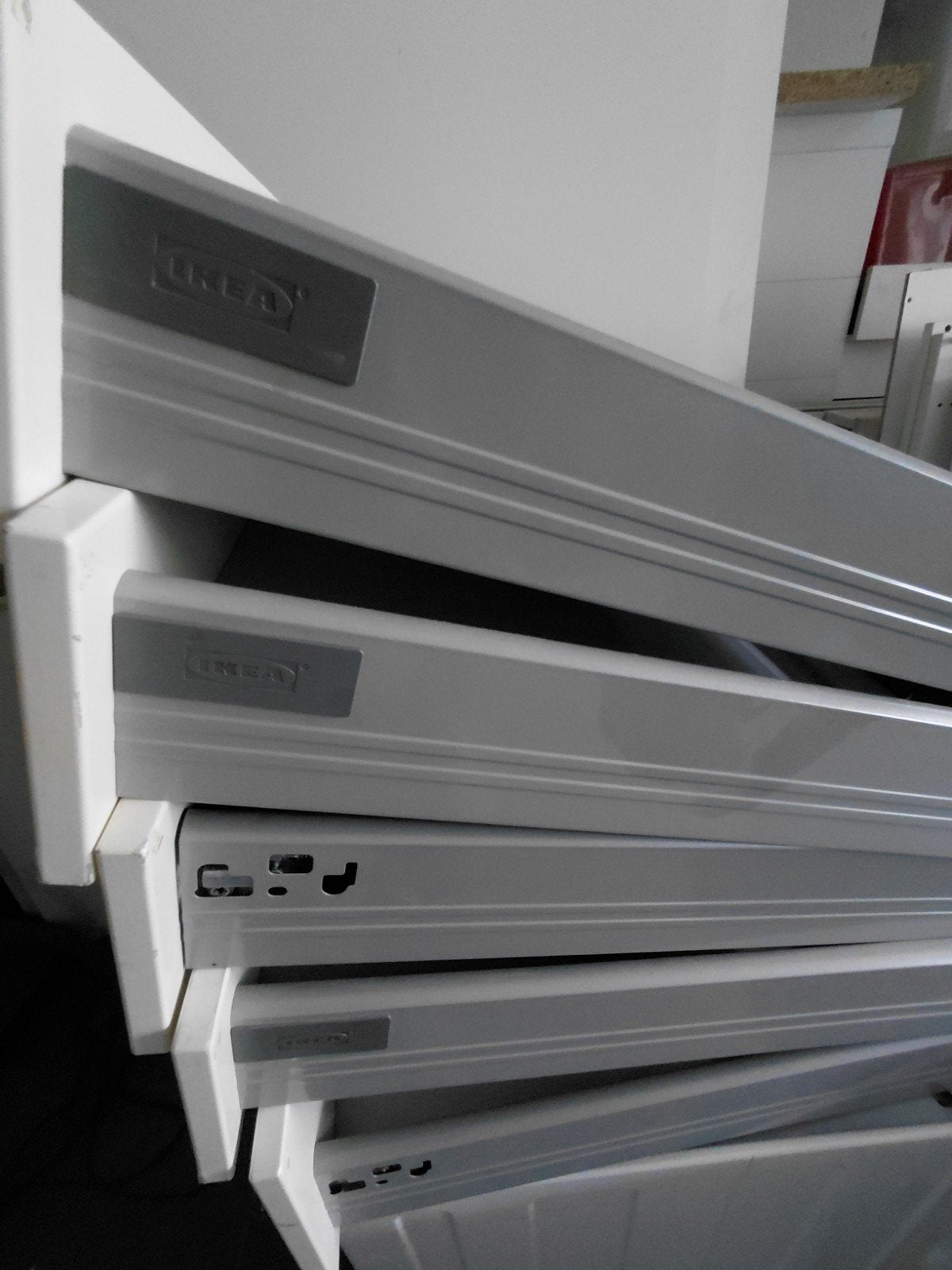 5 IKEA FAKTUM / RATIONELL keukenlades + rails Blum Tandembox, Maison & Meubles, Enlèvement, Utilisé