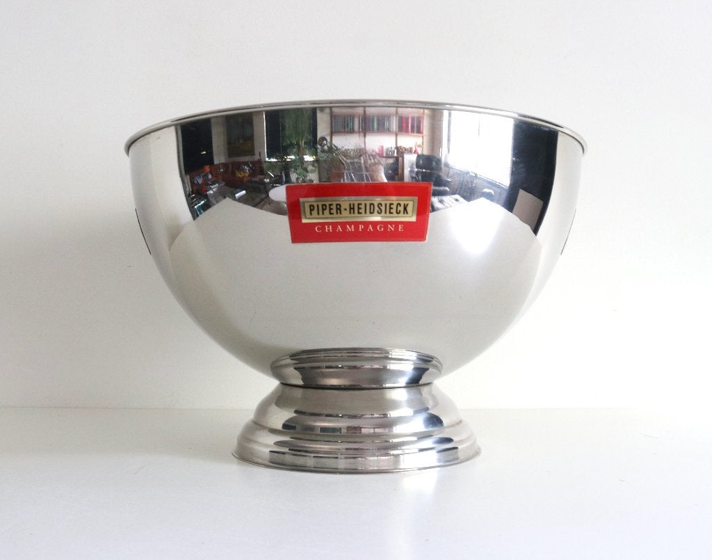 vintage roestvrijstalen champagnekoeler  Piper-Heidsieck, Collections, Marques & Objets publicitaires, Utilisé, Ustensile, Enlèvement ou Envoi