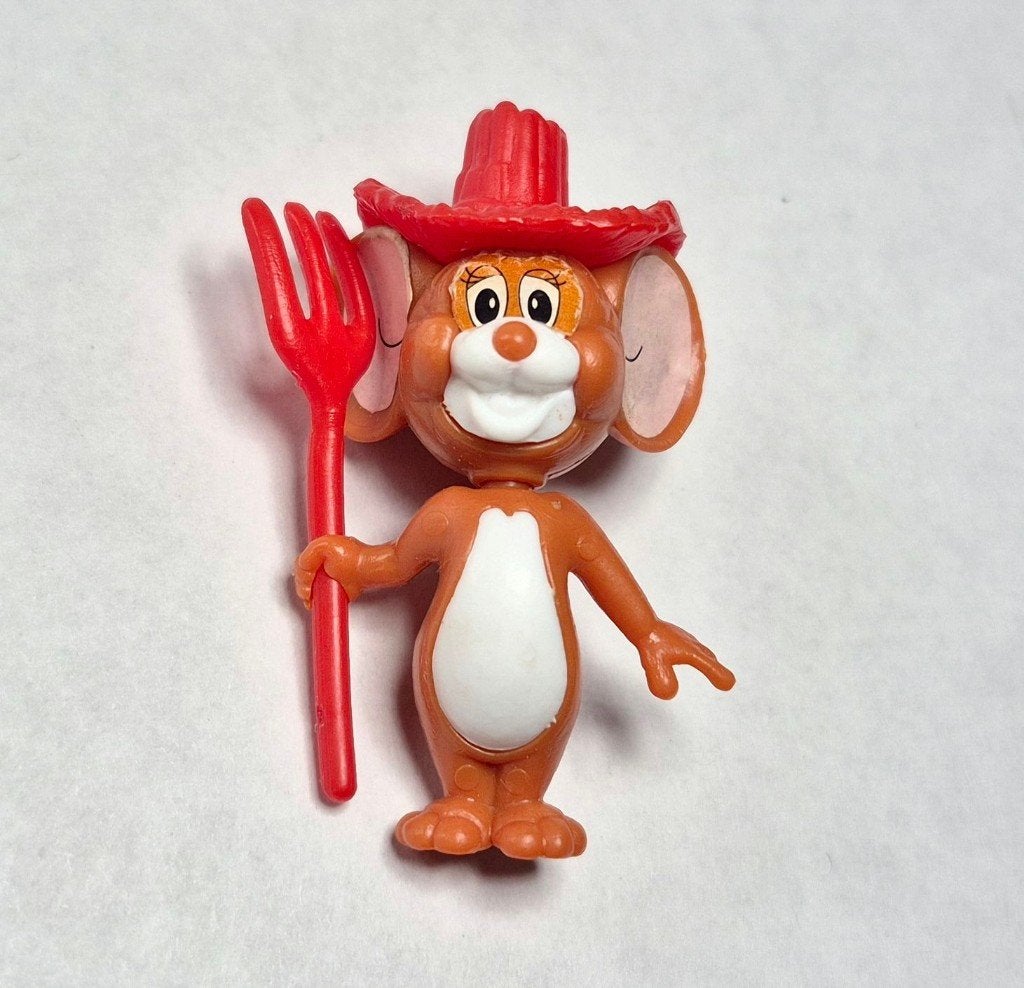Tom and Jerry 1992 Jerry Jardinier rouge K93 N 52, Collections, Enlèvement ou Envoi, Utilisé, Figurines