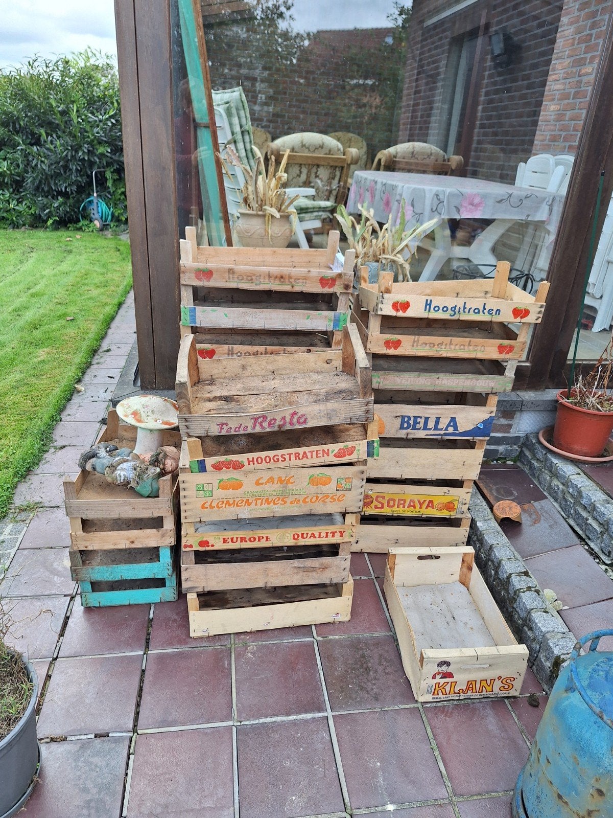 gratis houten bakjes, Ophalen