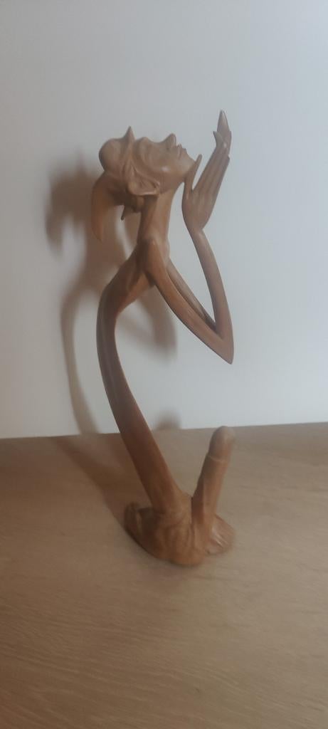 Houten beeld Bali Indonesië, Antiek en Kunst, Ophalen, Beeld
