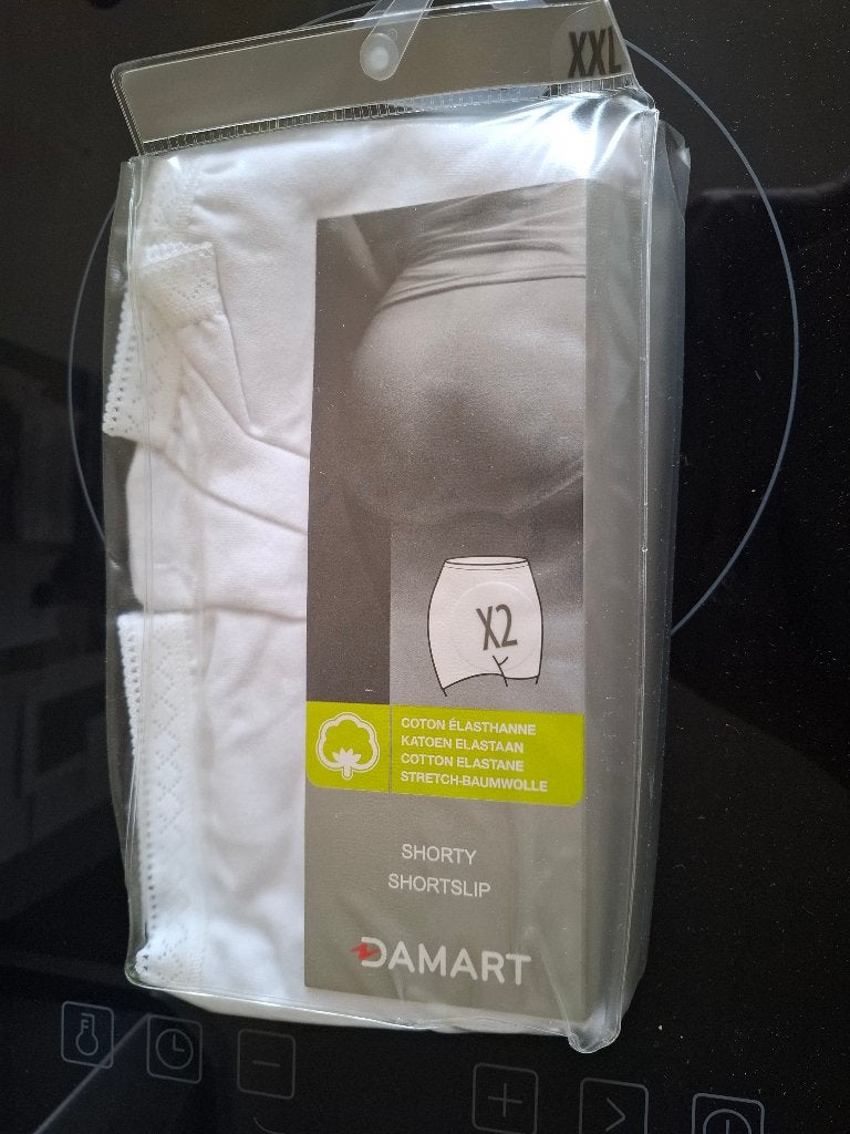 Shortslip Damart maat 54/56 (nieuw), Wit, Nieuw, Ophalen of Verzenden, Lingerie of Zwemkleding