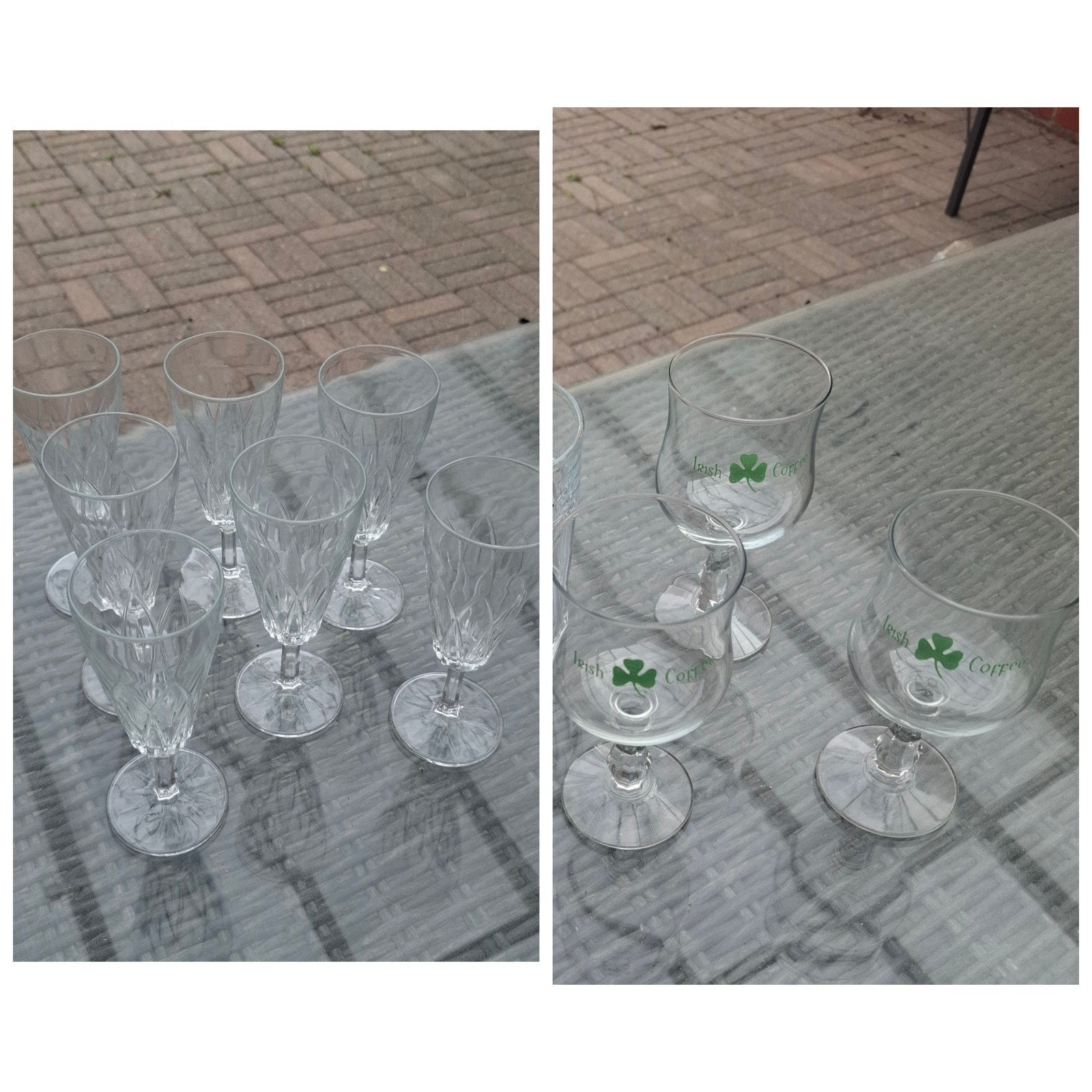 3 irish coffee glazen en 7 cava, Enlèvement