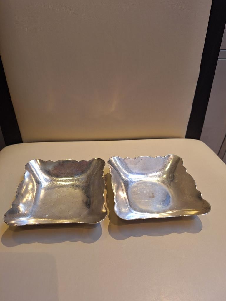 2 schaaltjes verzilverd Wiskemann, Ophalen of Verzenden