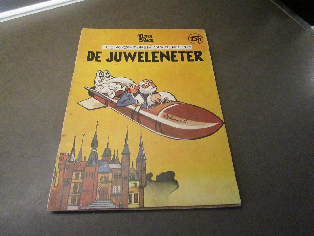 Nero - De juweleneter - 1e druk - 1964, Gelezen, Marc Sleen, Eén stripboek, Ophalen of Verzenden