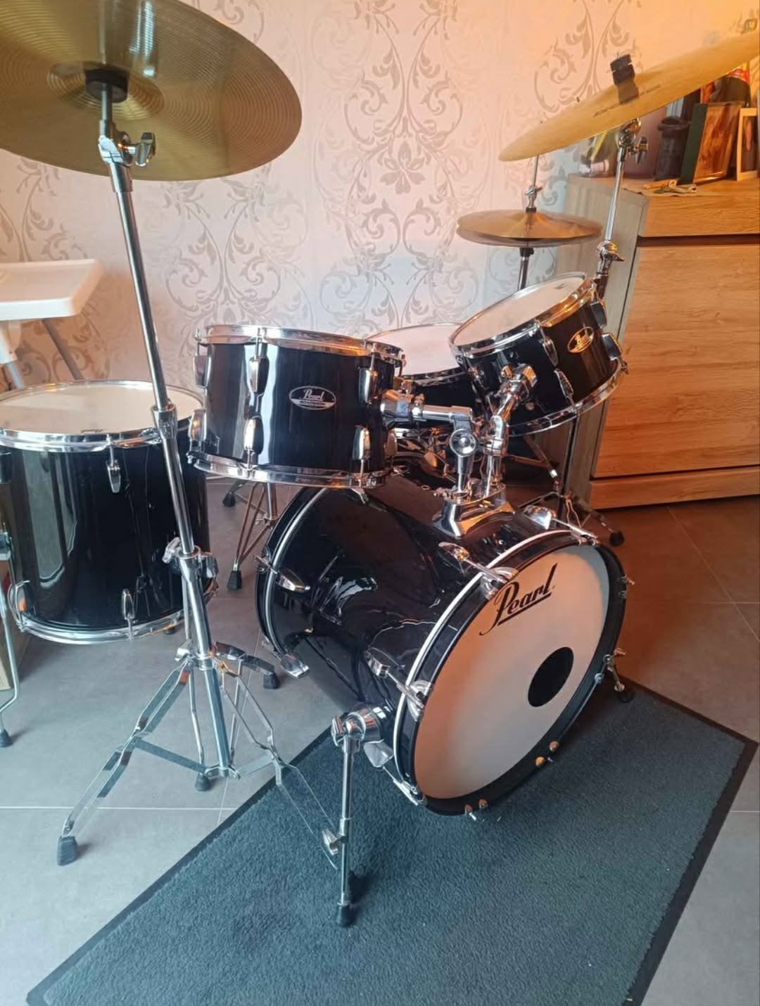drumtoestel,zwart,merk en maat zie foto's, Muziek en Instrumenten, Drumstellen en Slagwerk, Ophalen, Zo goed als nieuw, Pearl