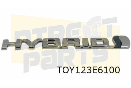 Toyota Yaris embleem tekst ''Hybride'' achterzijde (P13)  Or, -, Verzenden, -, Nieuw