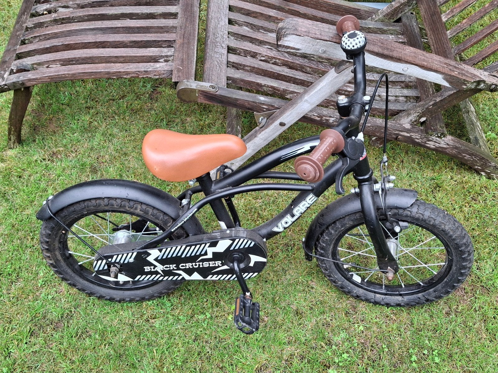 Kinderfietsje Volare black cruiser 12inch, Ophalen, Terugtraprem, Minder dan 16 inch, Volare Kinderfiets
