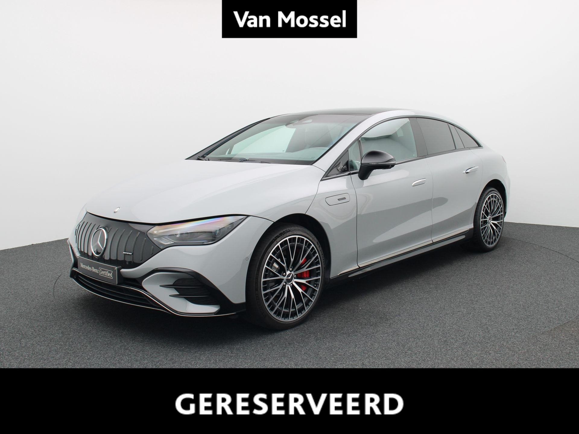 Mercedes-Benz EQE 53 4MATIC+ + NAPPA + BURMESTER + HYPERSCRE, Automaat, Stof, 625 pk, Zilver of Grijs