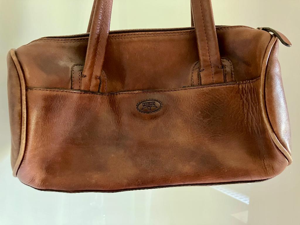 Lederen dames handtas - Pikolinos, Enlèvement ou Envoi, Utilisé, Brun, Sac à main