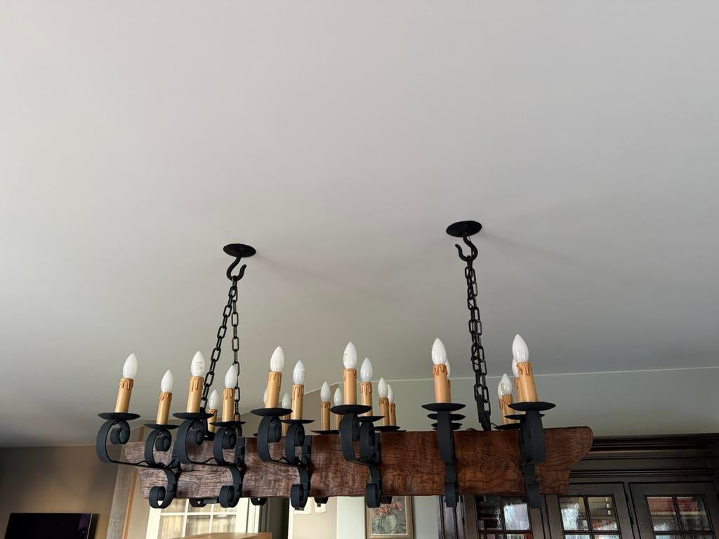 Luster op houten balk, Enlèvement, Comme neuf