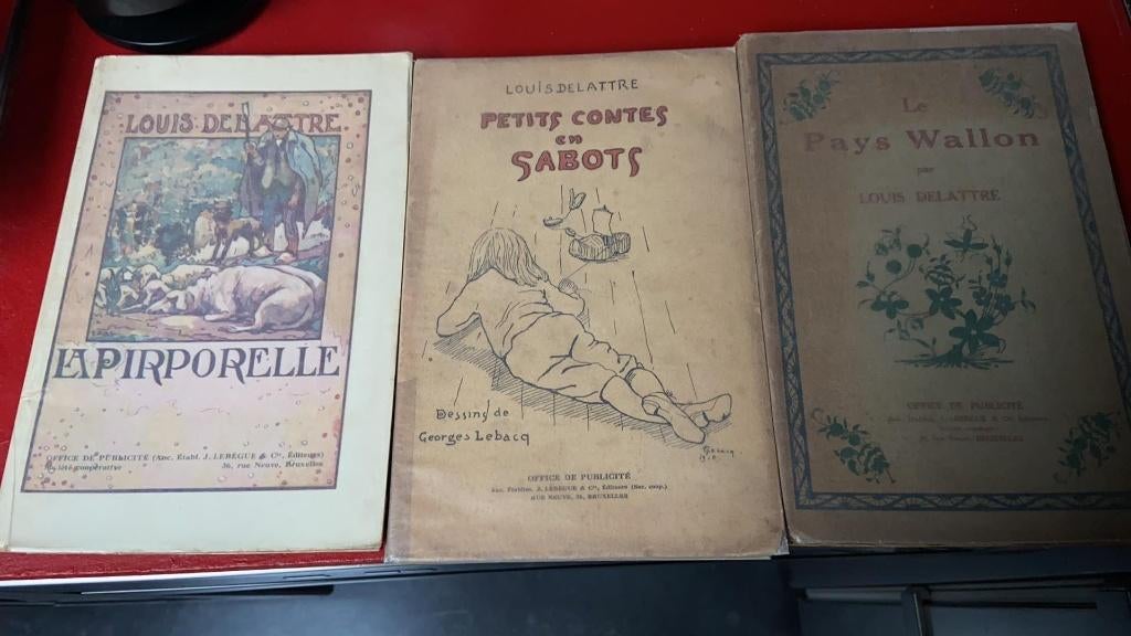 Lot de 3 anciens livres de louis delattre, très bon état, Ophalen of Verzenden