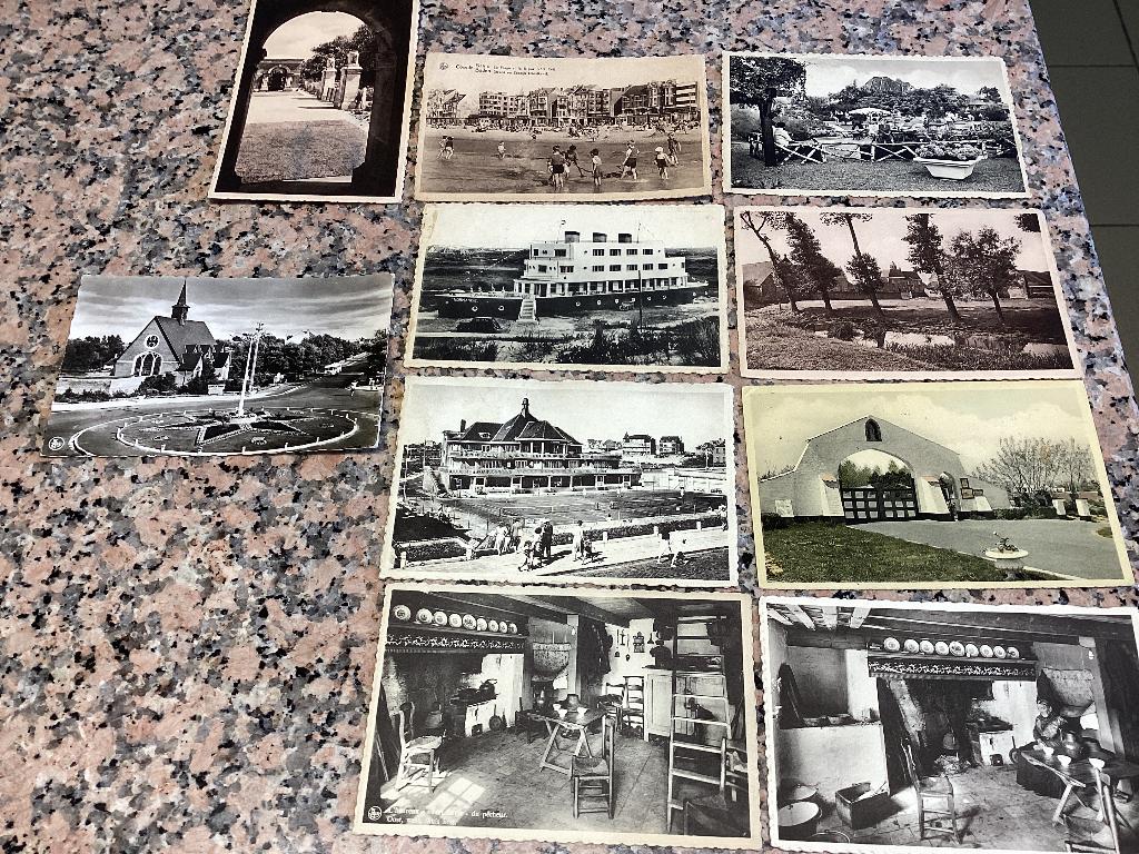 Lot de 10 cartes postales anciennes côte de COXYDE, Enlèvement ou Envoi, 1920 à 1940, Affranchie, Flandre Occidentale