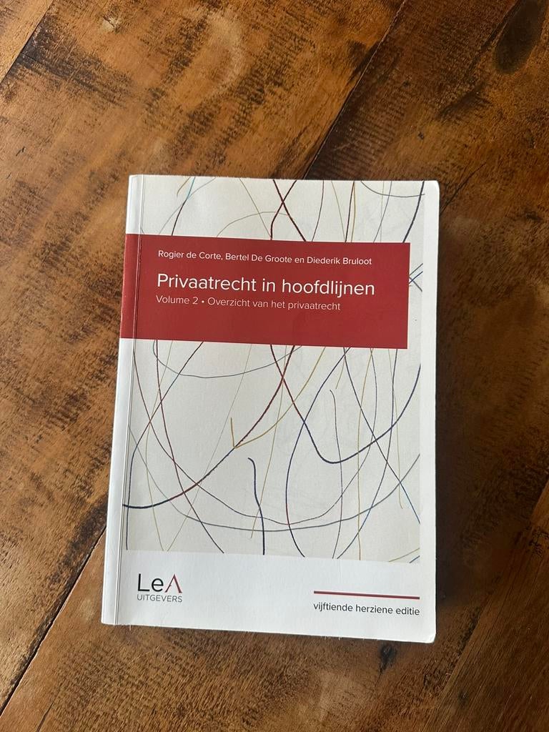 Privaatrecht in hoofdlijnen volume 2, Boeken, Studieboeken en Cursussen, Ophalen of Verzenden, Zo goed als nieuw