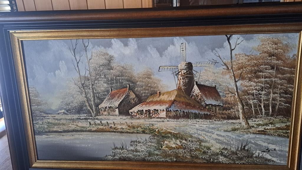 Olieschilderij 140cm/80cm, Antiek en Kunst, Kunst | Schilderijen | Klassiek, Ophalen