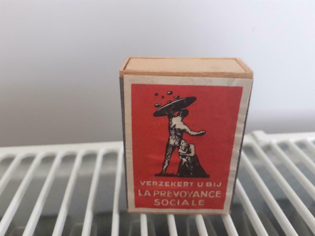 Vintage houten luciferdoosje la prevoyance verzekering, Verzamelen, Ophalen of Verzenden