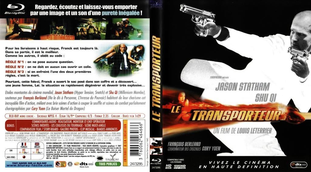 le transporteur (the transporter) (blu-ray) neuf , CD & DVD, Blu-ray, Enlèvement ou Envoi, Comme neuf, Action