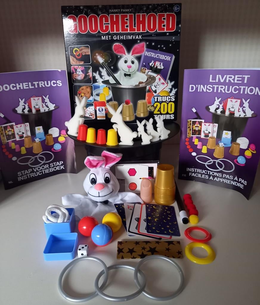 Goochelhoed met 200 trucs, Kinderen en Baby's, Ophalen of Verzenden, Zo goed als nieuw, Ontdekken