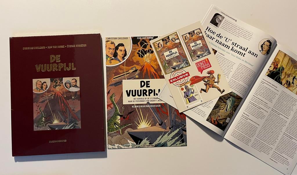 Blake en mortimer De vuurpijl luxe + 3 items dossier, Livres, BD, Neuf, Série complète ou Série, Enlèvement ou Envoi