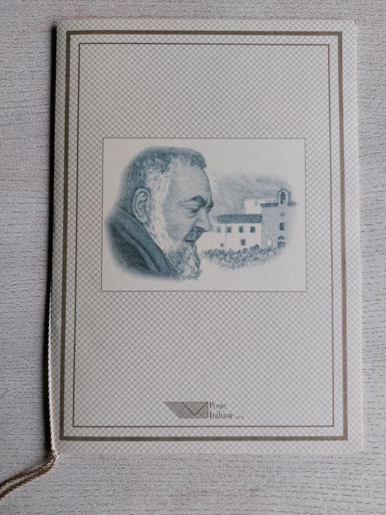 Filatelie folder Padre Pio, Ophalen, Gestempeld