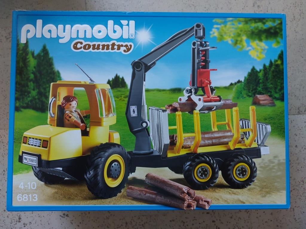 Playmobil 6813 Houttransport met kraan, Ophalen of Verzenden, Gebruikt