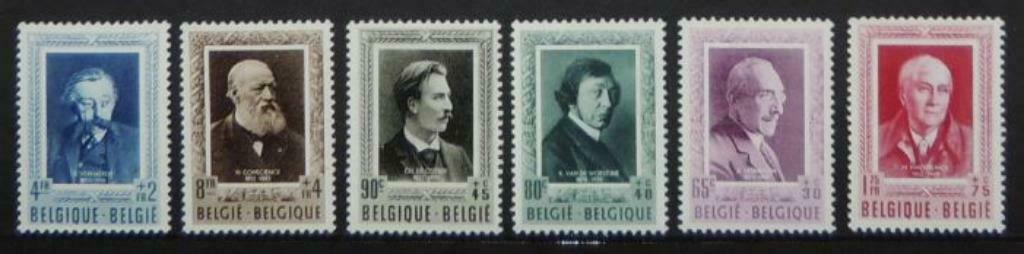 Timbres 892/97 Littérateurs Belges 1952, Enlèvement ou Envoi, Timbre-poste, Neuf
