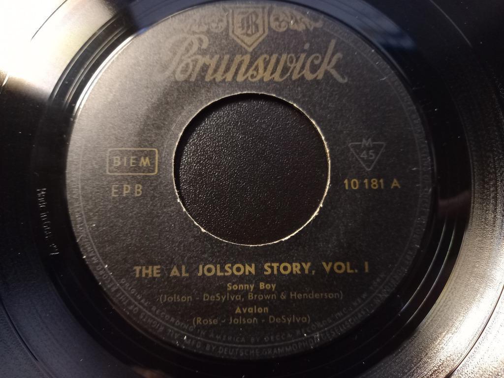Al Jolson‎ — L'histoire d'Al Jolson Volume 1 - Épisode, Enlèvement ou Envoi, Comme neuf, 7 pouces, EP